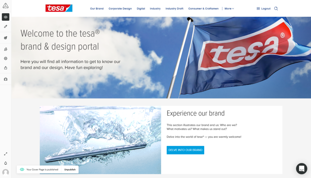 Startseite tesa Brand- und Design-Portal